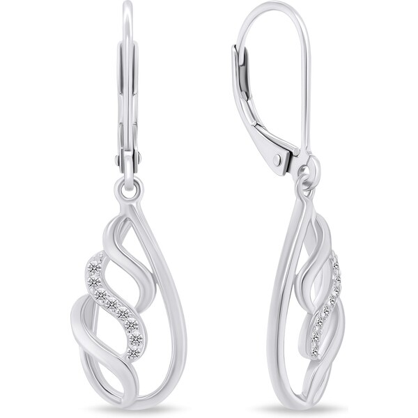 Brilio Silver Oslnivé strieborné náušnice so zirkónmi EA737W 66581068