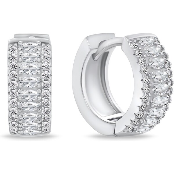 Brilio Silver Neprehliadnuteľné strieborné náušnice so zirkónmi EA774W 66939193