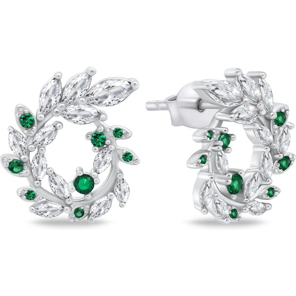 Brilio Silver Krásne strieborné náušnice so zirkónmi EA777WG 66582435