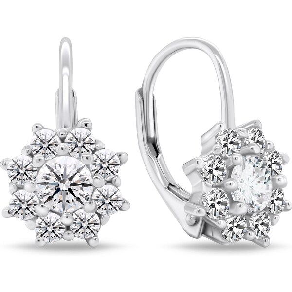 Brilio Silver Nádherné strieborné náušnice s čírymi zirkónmi EA744W 66583212