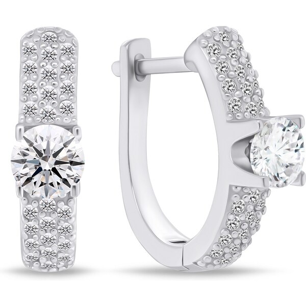 Brilio Silver Oslnivé strieborné náušnice so zirkónmi EA765W 66581829