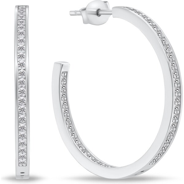 Brilio Silver Elegantné strieborné náušnice so zirkónmi EA767W 66939612
