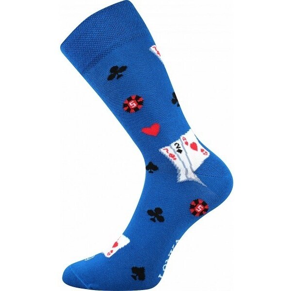 WOODOO farebné veselé ponožky Lonka - KARTY - 1 pár 43374118
