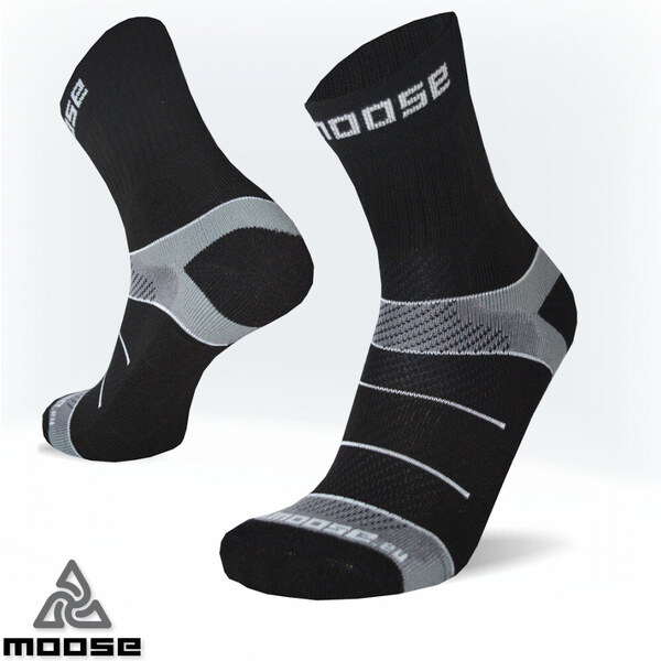 MOTION NEW športové bežecké ponožky Moose Čierna XS 1 pár 47518026