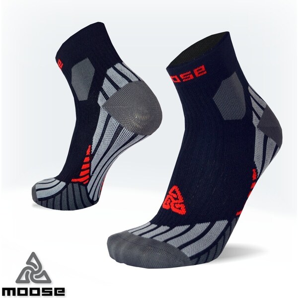 ULTRAMARATHON NEW bežecké ponožky Moose Čierna XS 1 pár 47518023