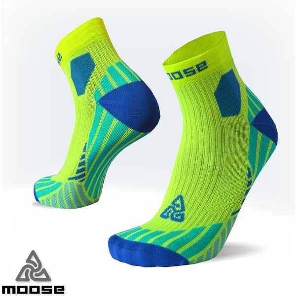 ULTRAMARATHON NEW bežecké ponožky Moose Žltá XS 1 pár 47518025