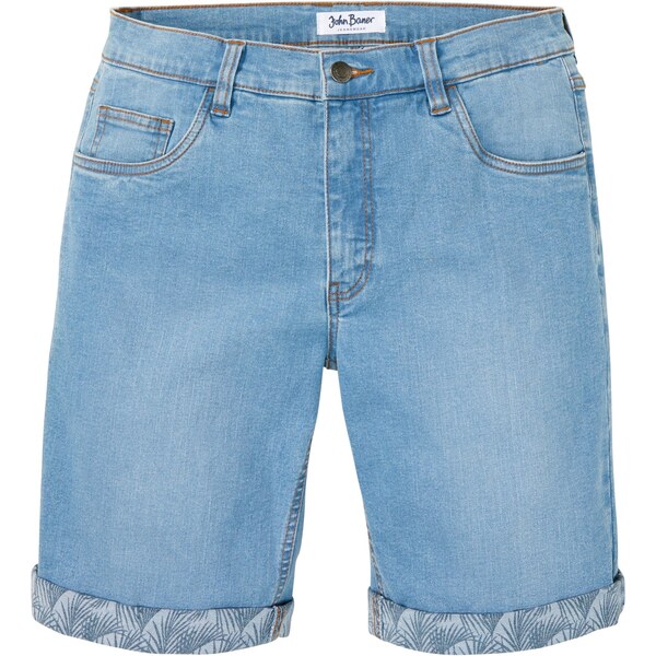 bonprix Džínsové strečové bermudy, Regular Fit, farba modrá 44796615