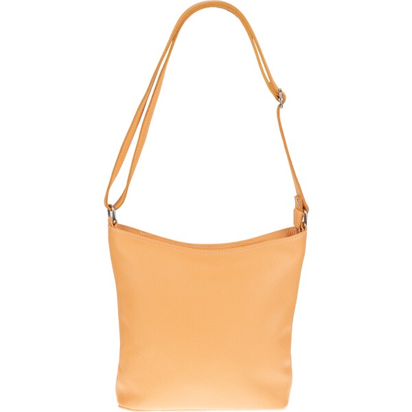 Oranžová kožená talianska crossbody kabelka Ebe Arancio Chiaro 43419948
