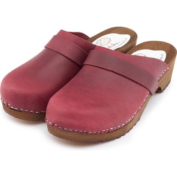 Vlnka Dámske anatomické dreváky červená veľkosti obuvi - dospelí 36 43411802