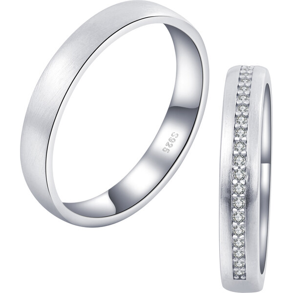 Olivie Snubný strieborný prsteň MATE 7481 43434425