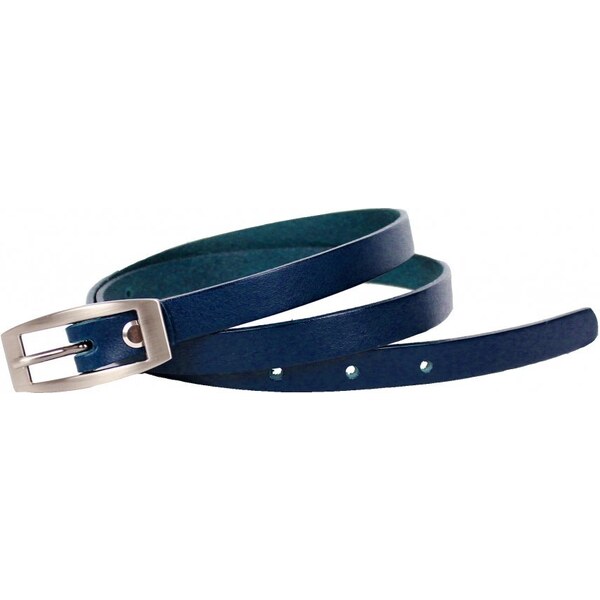 Penny Belts Dámsky kožený opasok 215-2 modrý 43395571