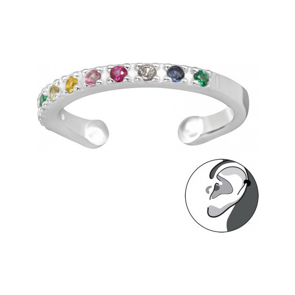 Olivie Strieborná záušnica so zirkónmi 5375 43528331