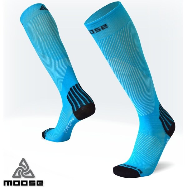 COMPRESS LITE farebné kompresné podkolienky Moose Tyrkysová XS 1 pár 47518031
