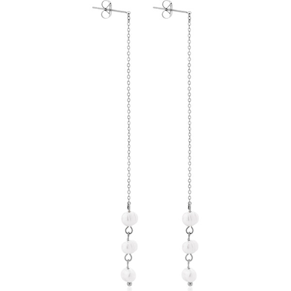 Troli Dlhé oceľové náušnice s pravými perlami VAAJDE2023196S 67018433