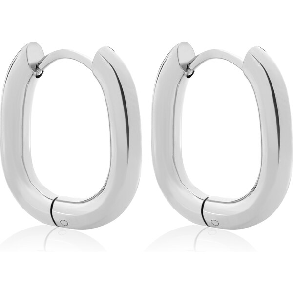Troli Slušivé oceľové oválne náušnice VBE0147S 66999585