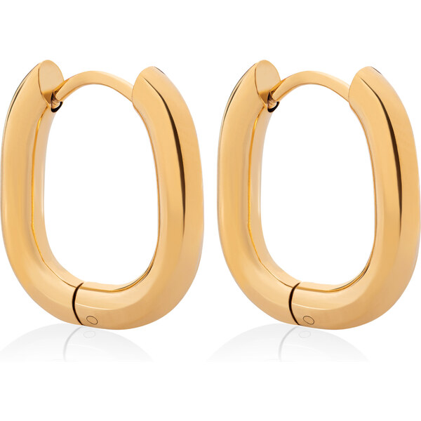 Troli Slušivé pozlátené oválne náušnice VBE0147G 66595257