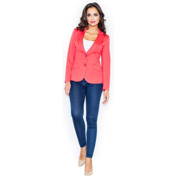 Dámske sako M085 koralová - Figl 49755001