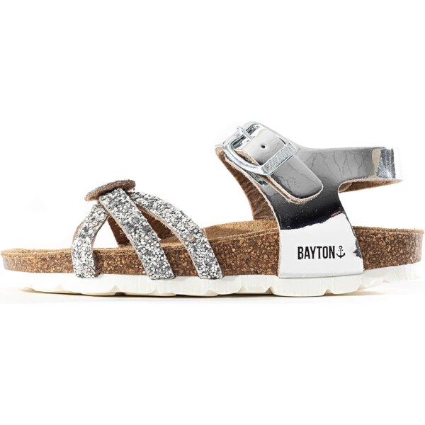 Bayton Sandále Eirene brokátová / strieborná 54251493