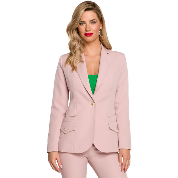 Dámske sako K141 púder ružová - Makover 43475775