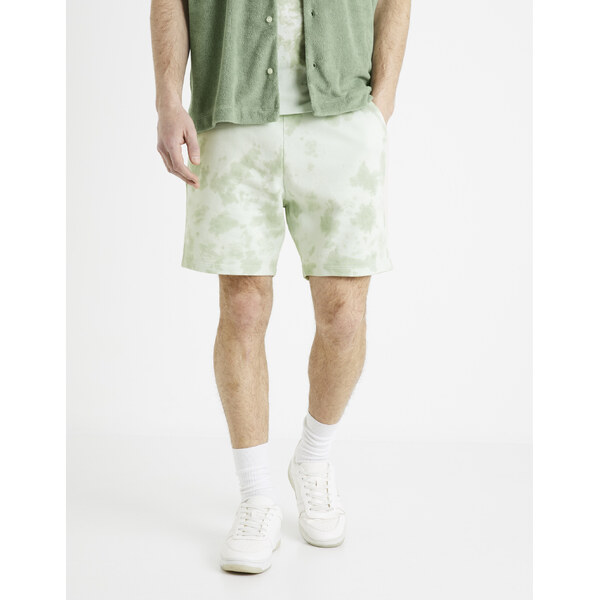 Svetlo zelené pánske batikované kraťasy Celio Doengame 66926653