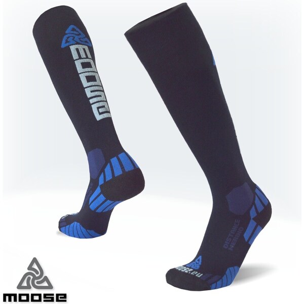 DISTANCE MERINO funkčné podkolienky Moose Modrá XS 1 pár 43499434