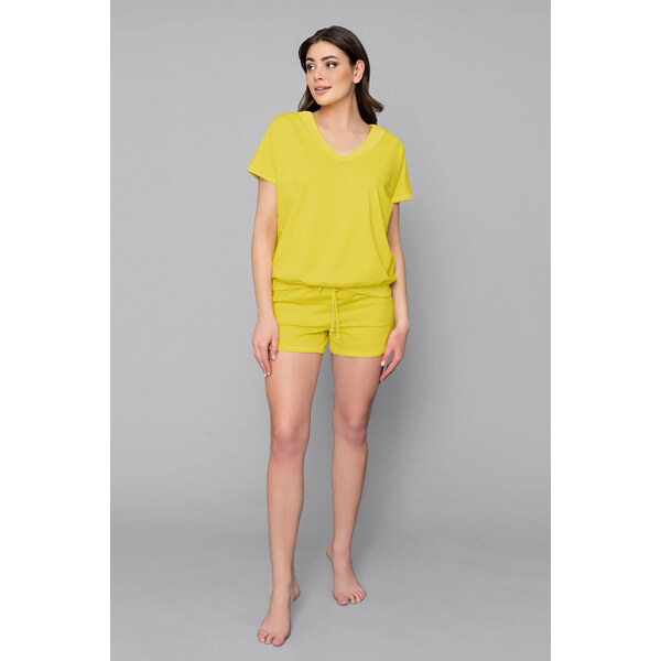 Italian Fashion Dámska tepláková súprava krátka Etna žltá, Farba žltá 43525576