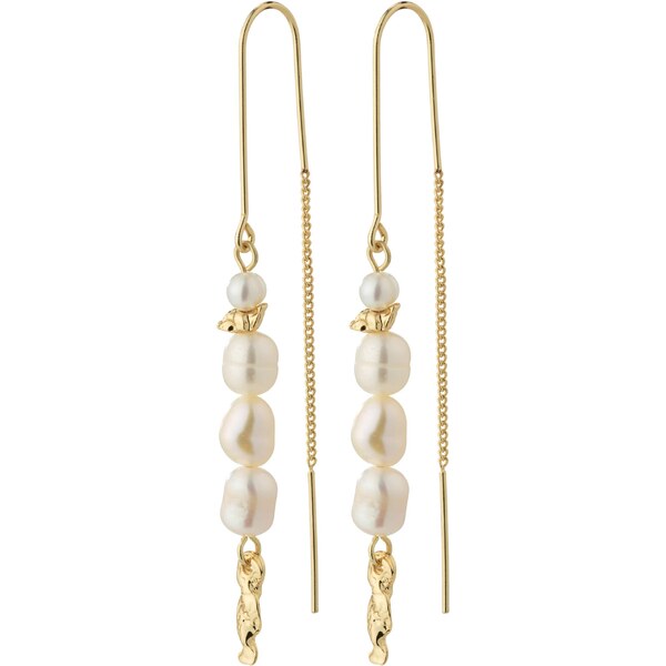 Pilgrim Náušnice BERTHE zlatá / perlovo biela 43548815