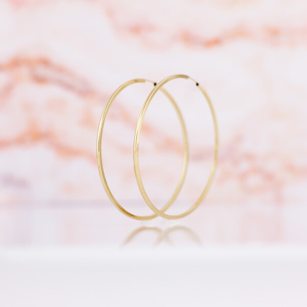 Lillian Vassago Zlaté náušnice kruhy 6 cm LLV31-GER021Y 46723542