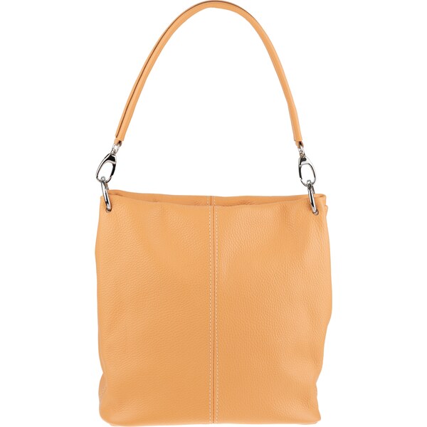 Oranžová kožená talianska kabelka Fiora Arancione Pallido NovaKabelka 43541255
