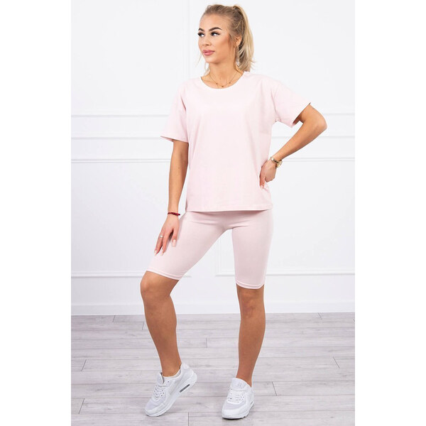 Kesi Dámska súprava krátka top + legíny Melissa tmavopúdrovo ružová, 32035354