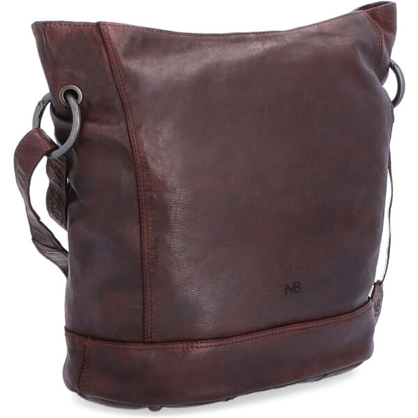 Kožená kabelka crossbody Noelia Bolger vínová NB 2089 BO 46393564