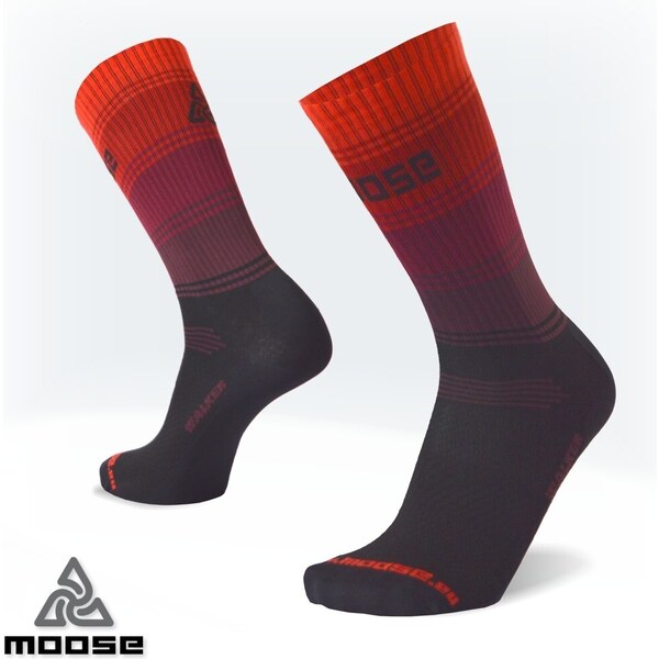 WALKER letné trekové ponožky Moose Červená XS 1 pár 47518050