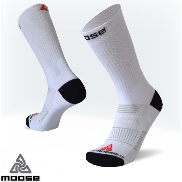 TENNIS polofroté tenisové ponožky Moose Biela XS 1 pár 43562365