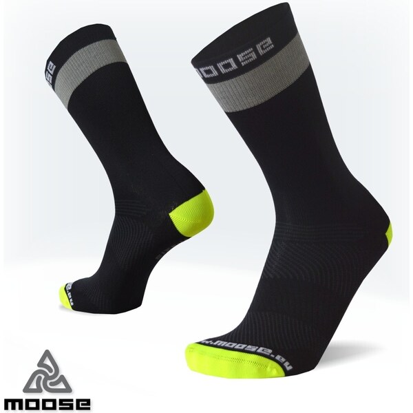 RACE REFLEX cyklistické reflexné ponožky Moose Čierna XS 1 pár 47518053