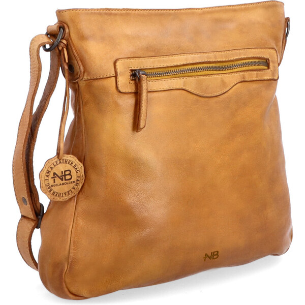 Kožená kabelka crossbody Noelia Bolger žltá NB 2103 ZLU 64020018