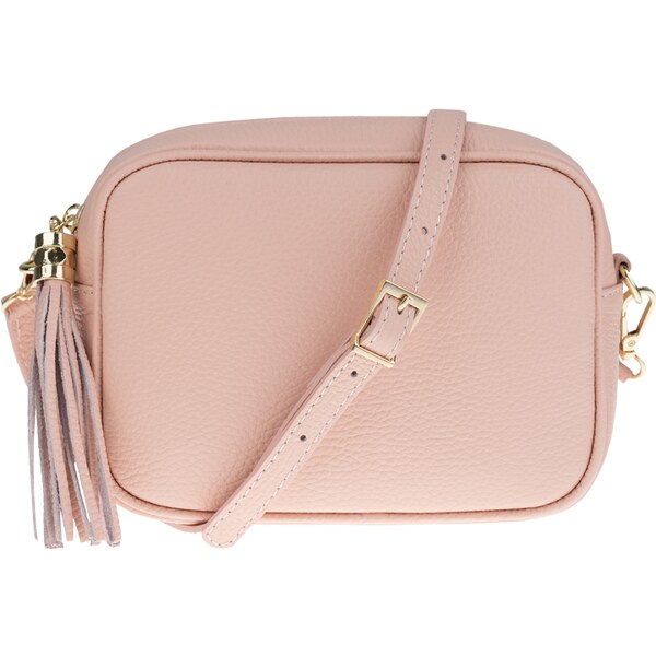 Ružová kožená talianska crossbody kabelka Bala Rosa Chiaro NovaKabelka 43607855