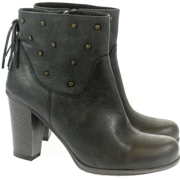 SEASTAR Dámske kožené sivé čižmy EVELYN 43591039