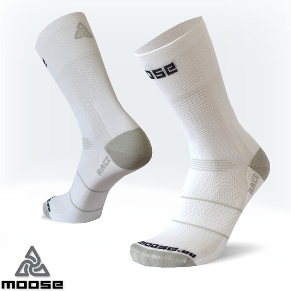 RACE CLASSIC cyklistické ponožky Moose Biela XS 1 pár 43610752
