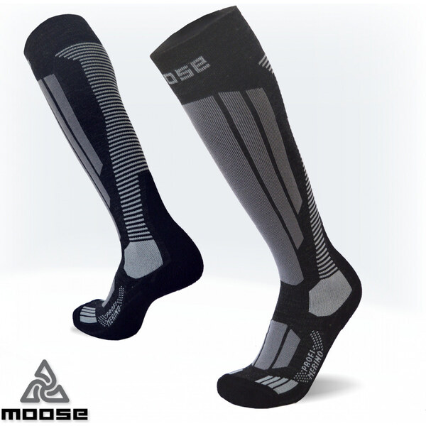 PROFI MERINO NEW zateplené lyžiarske podkolienky Moose Sivá XS 1 pár 43610755