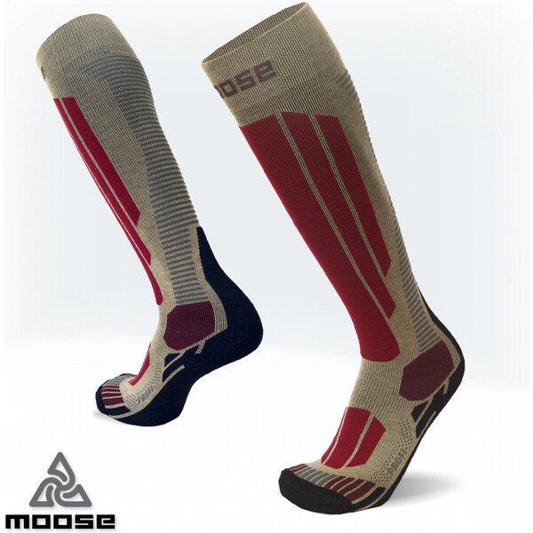 PROFI NEW lyžiarske podkolienky Moose Běžová XS 1 pár 43610756