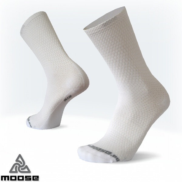 RACE AIR NEW cyklistické letné ponožky Moose Biela XS 1 pár 43611289