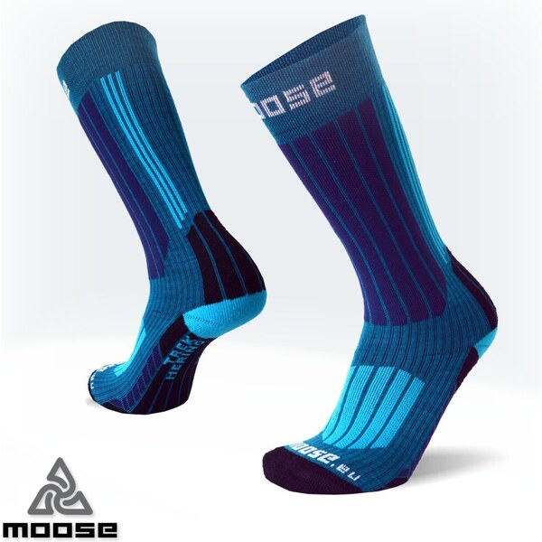TREK turistické merino ponožky Moose Tyrkysová XS 1 pár 47518063