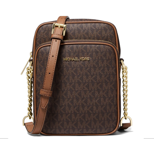 Michael Kors Kabelka Jet Set Travel Medium Logo Crossbody Brown 63717781