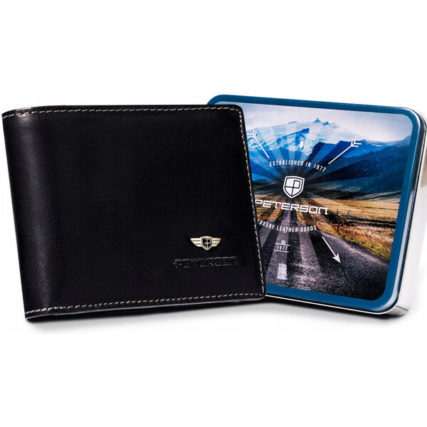 Peterson Pánska čierna kožená peňaženka (GPPN362) 43636124