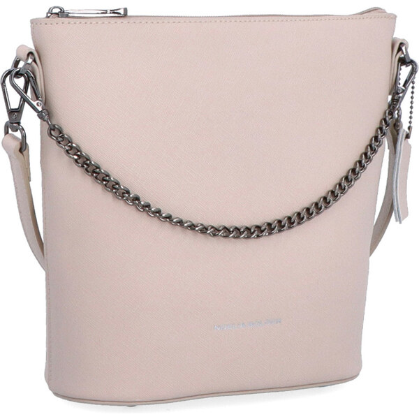 Kožená kabelka crossbody Noelia Bolger sivá NB 0041 SS 64019985