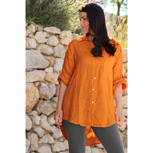 Glara Dámska lanová košela 43636898