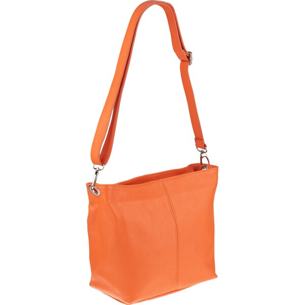 Oranžová kožená talianska crossbody kabelka Prisca Arancione Chiara 67004538