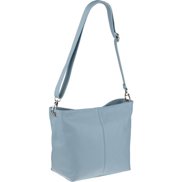 Modrá kožená talianska crossbody kabelka Prisca Azzuro Chiaro 43660401