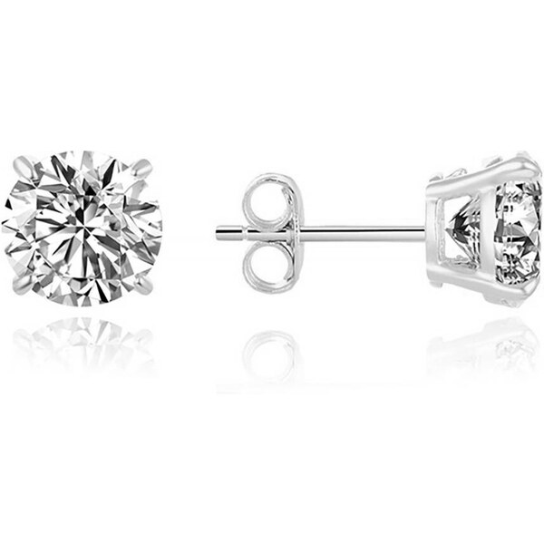 MOISS Elegantné kôstkové náušnice so zirkónmi E000115 0,8 cm 66580779
