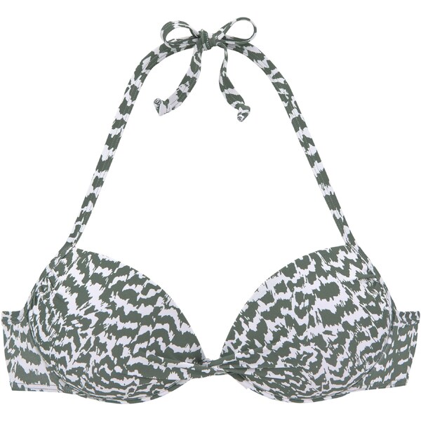 LASCANA Bikinový top olivová / biela 54250238